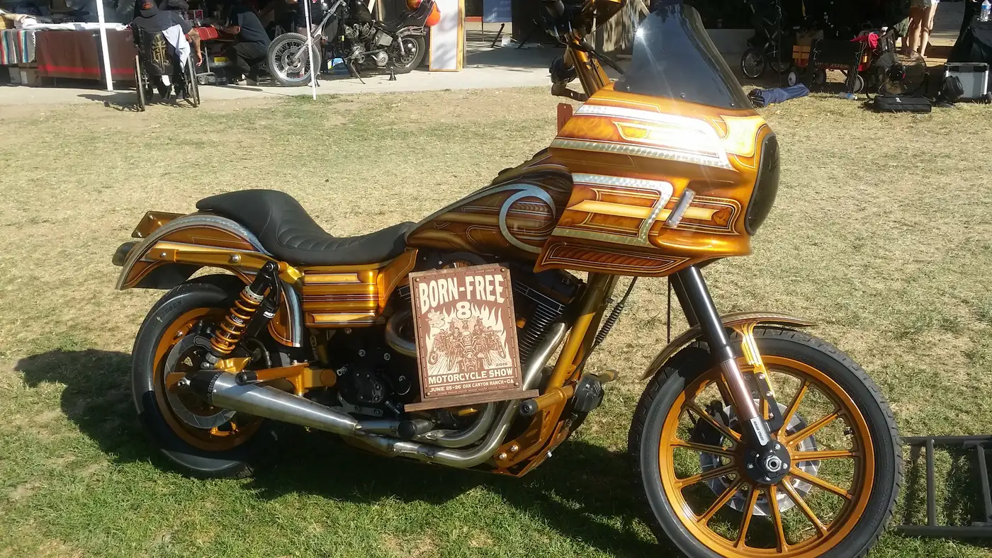 Born Free 8 award-winning custom Harley-Davidson build by Motorcycle Tire Center Orange CA